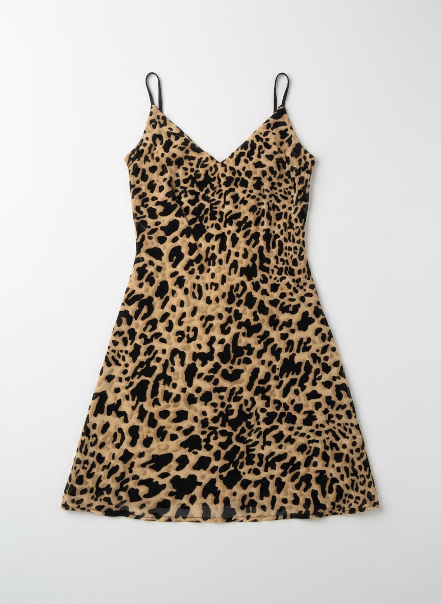 Petite robe tigrè mousline et velour