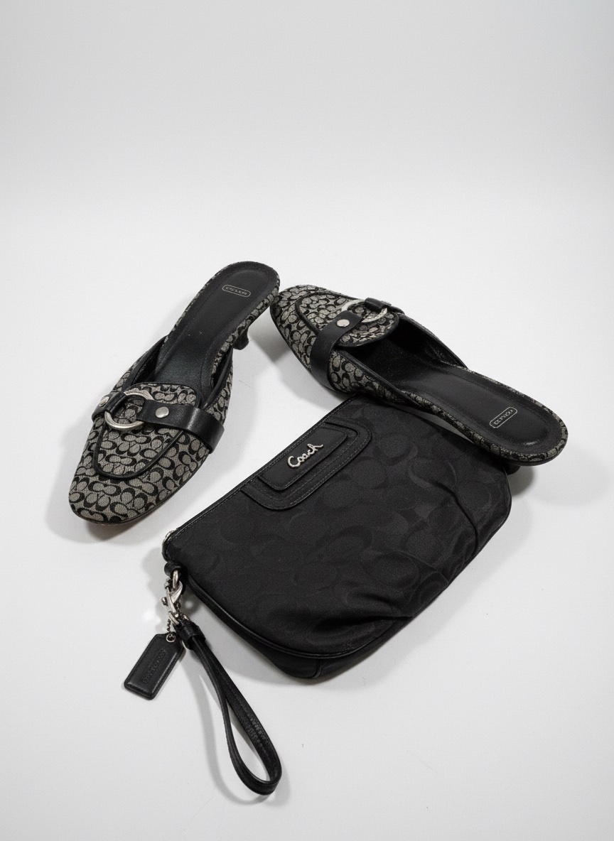 Mule et pochette coach en trés bon état mule pointure 37 fort 