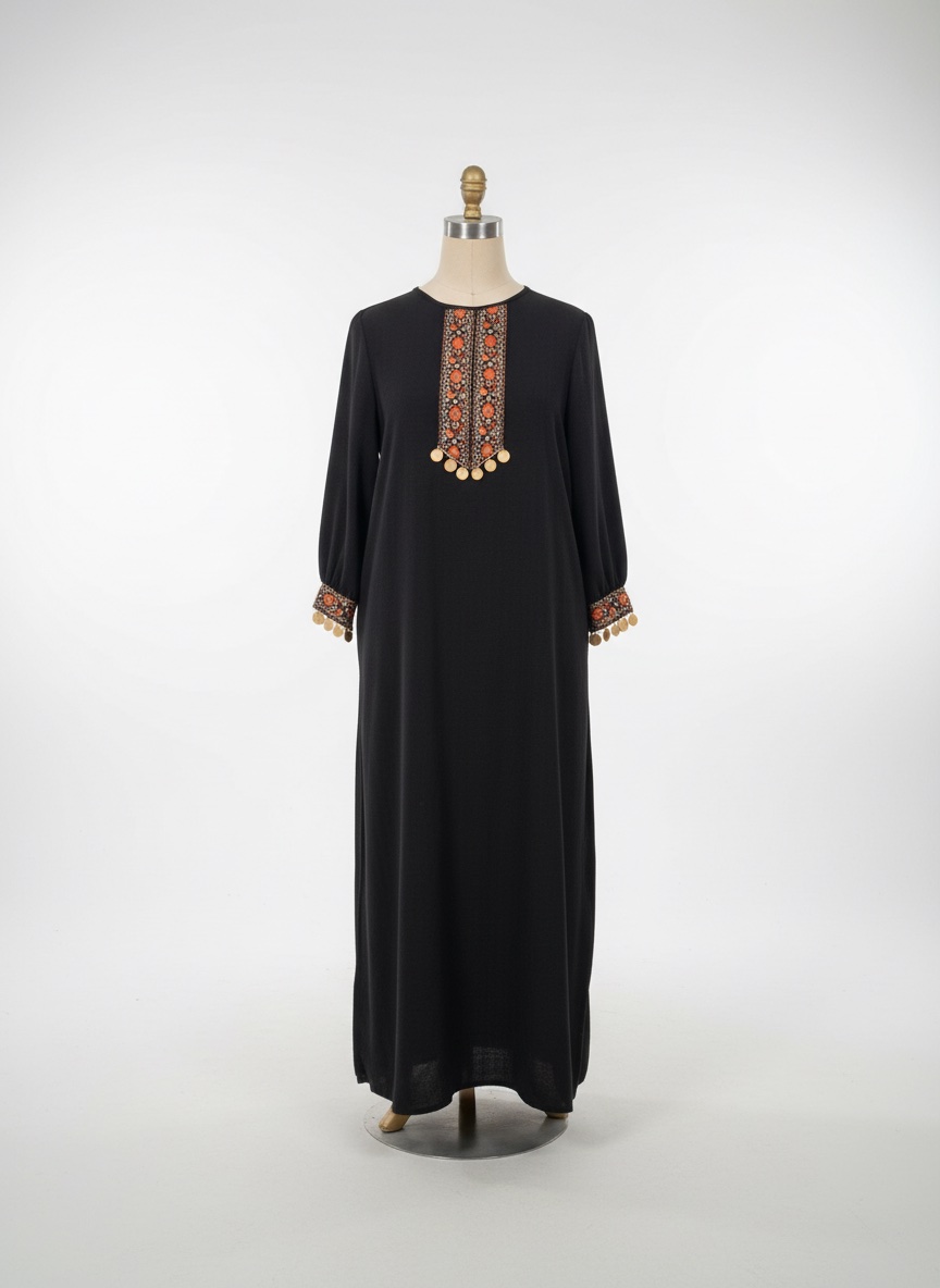 Robe broder avec deux fentes Shein