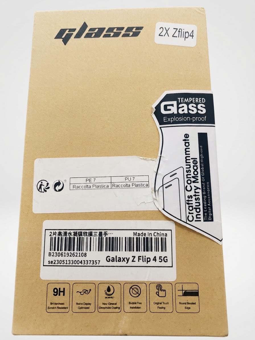 Screen protect samsung Zflip4 paquet contient film