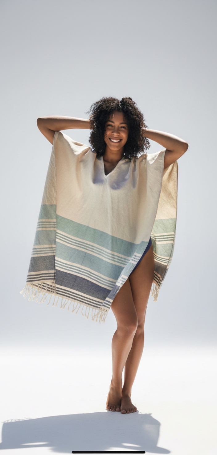 Poncho cache maillot 