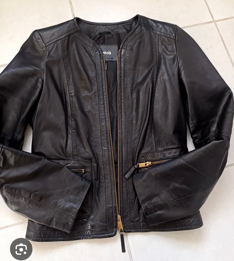 Veste en cuir véritable