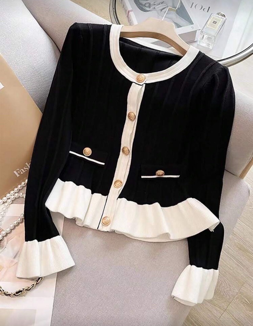 Gilet noir et blanc 