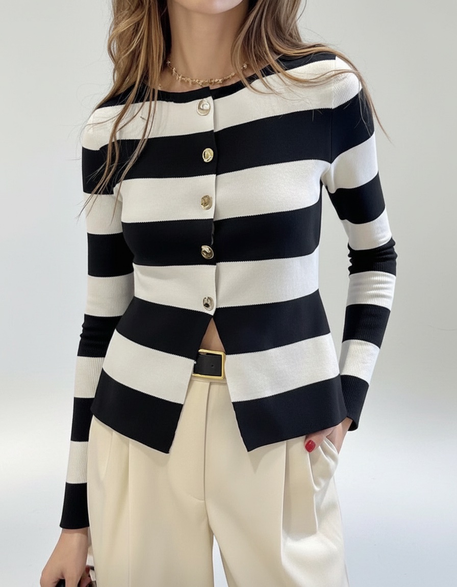 Gilet noir et blanc 