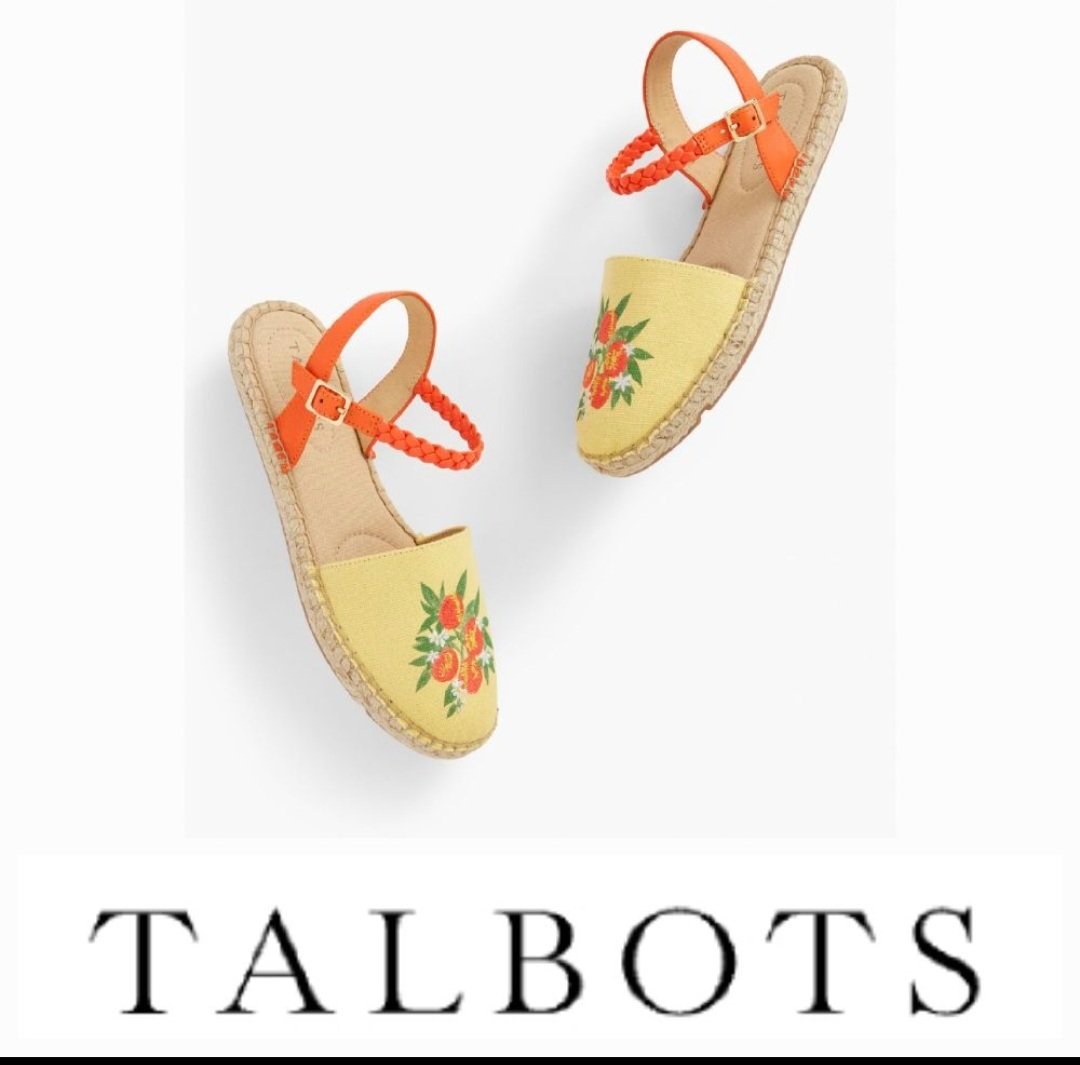 Des sandales ESPADRILLES EN TOILE BRODÉE Talbots 