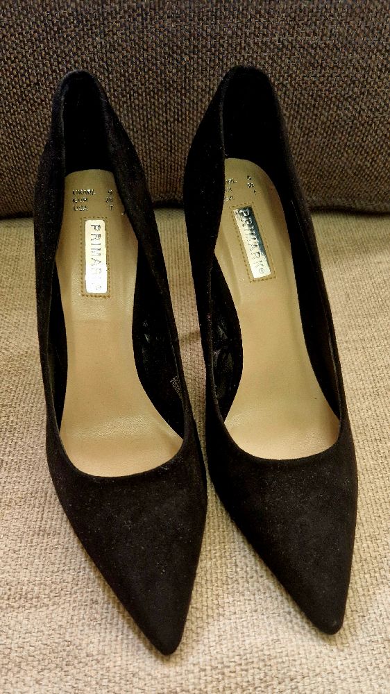 Escarpins stietto 10cm daim noir primark