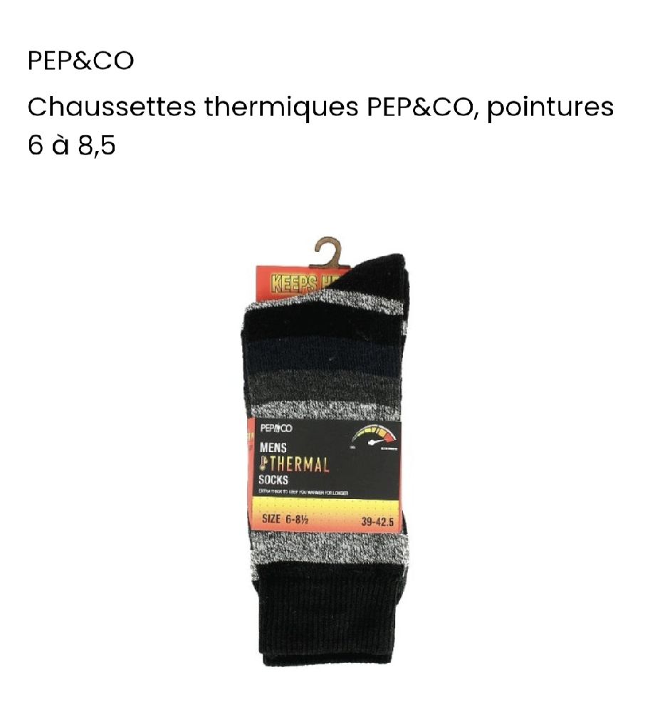 Paire de chaussettes ultra chauffante hyper thermique 43/47