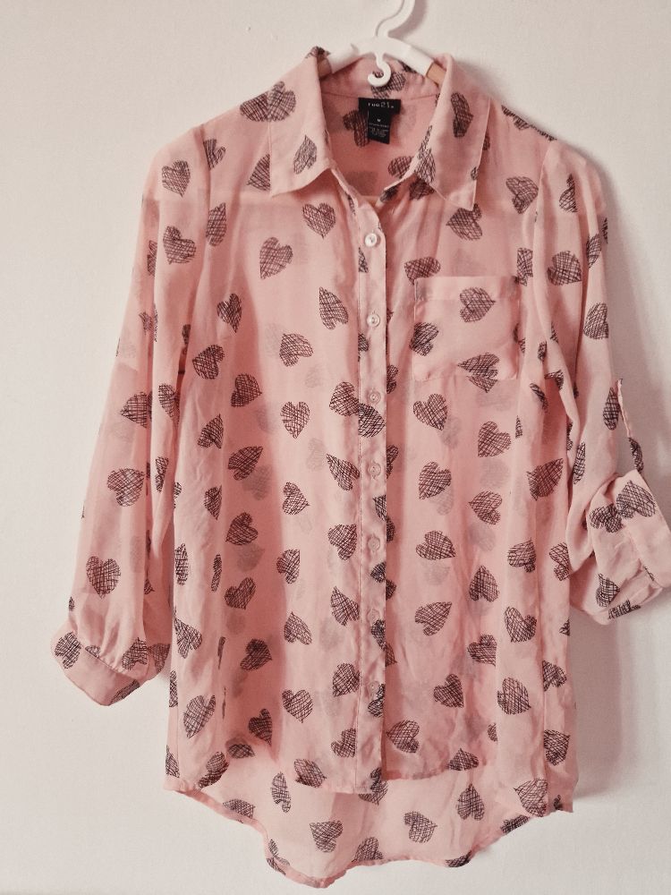 chemise rose poudré très légère M