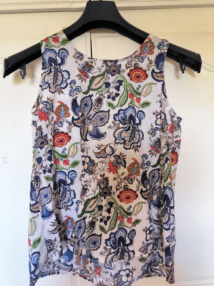 haut floral 100%coton 