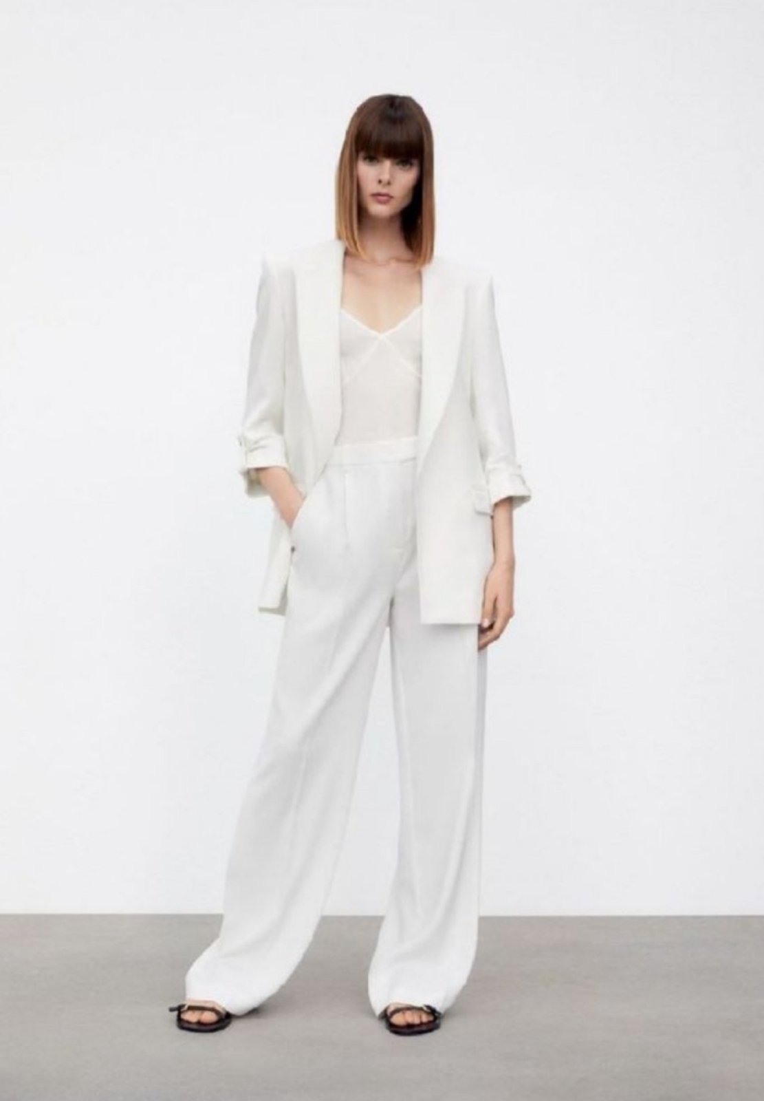 Pantalon Zara blanc Cassé 