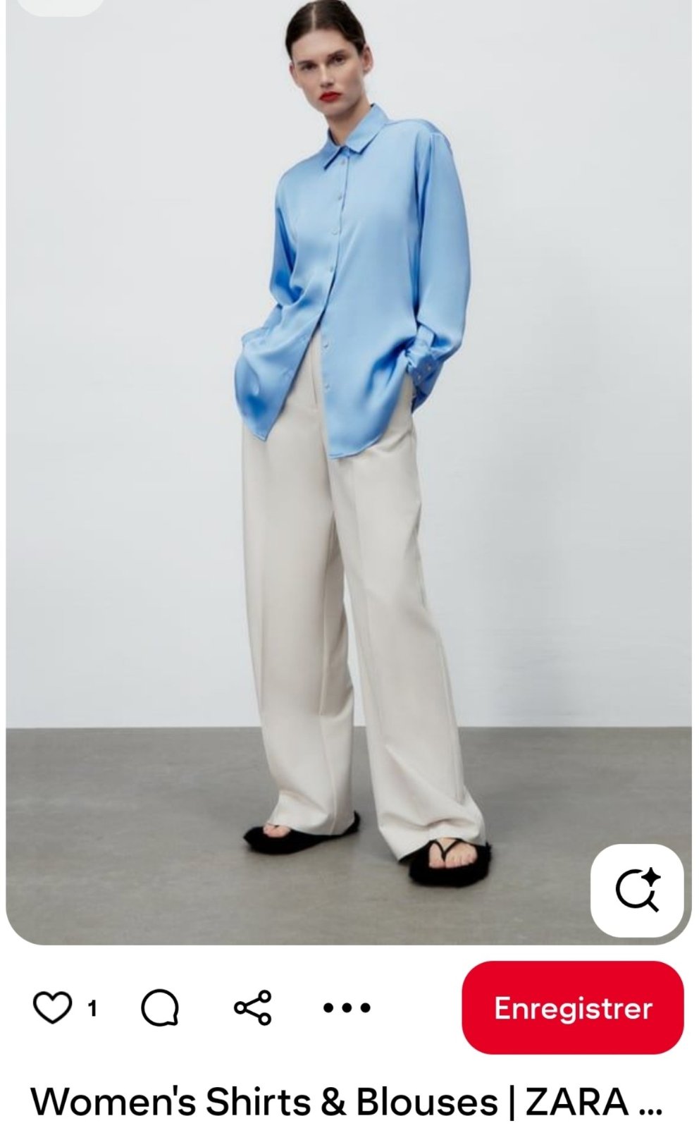 Chemise Zara Satinée 