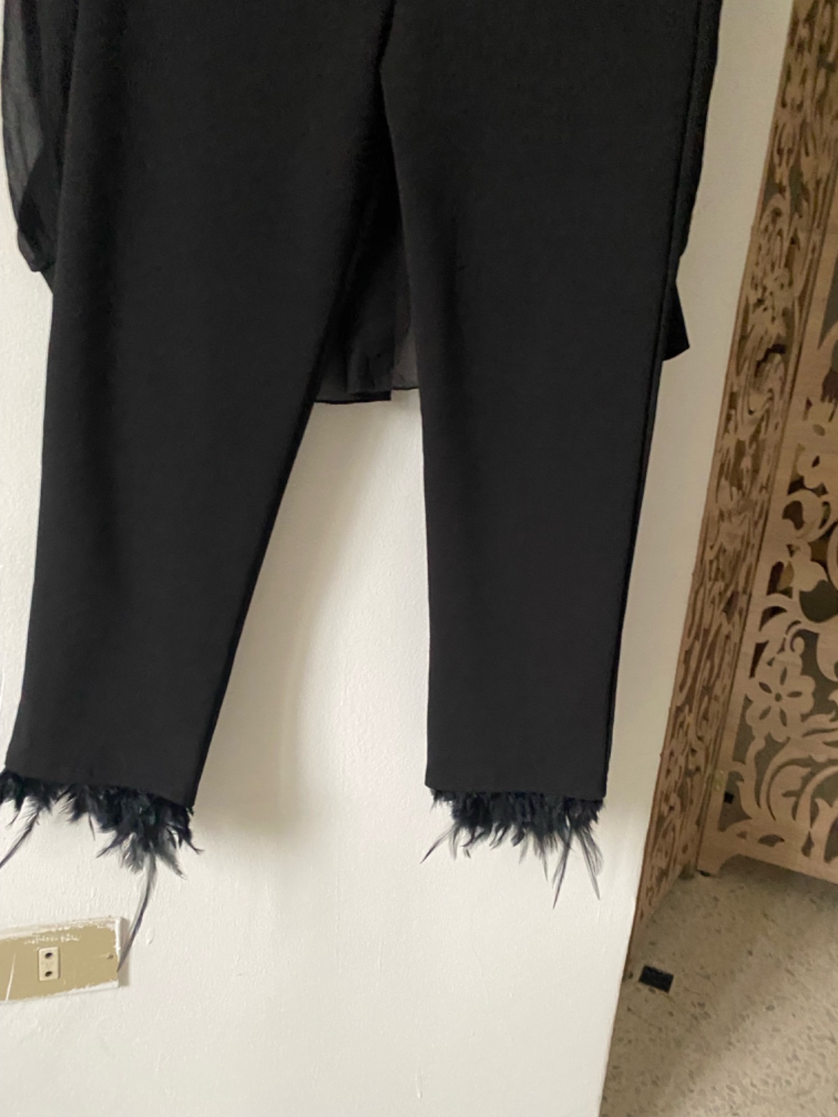 Set legging plume et haut blouse top