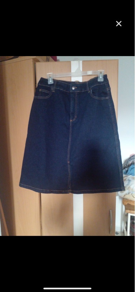 Jupe taille L bleu mecanique