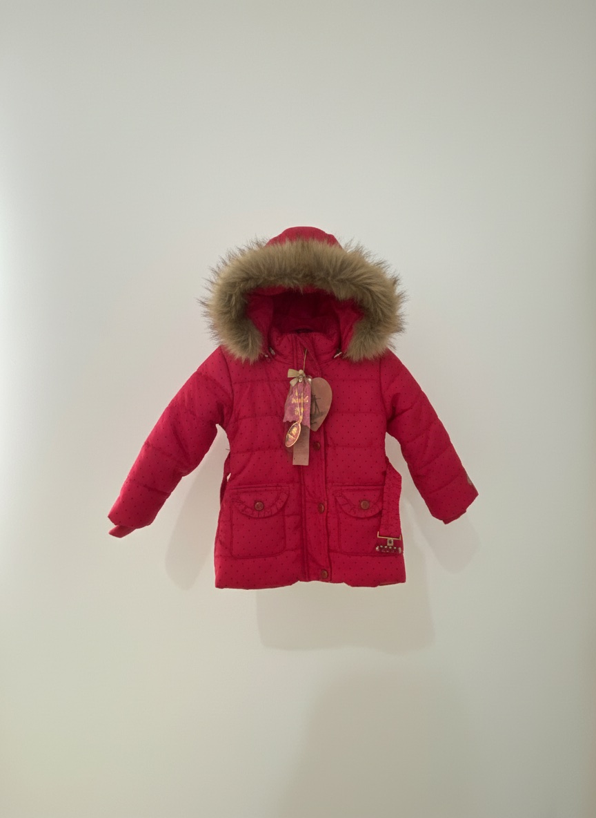 Manteau fillette 12mois rose neuf
