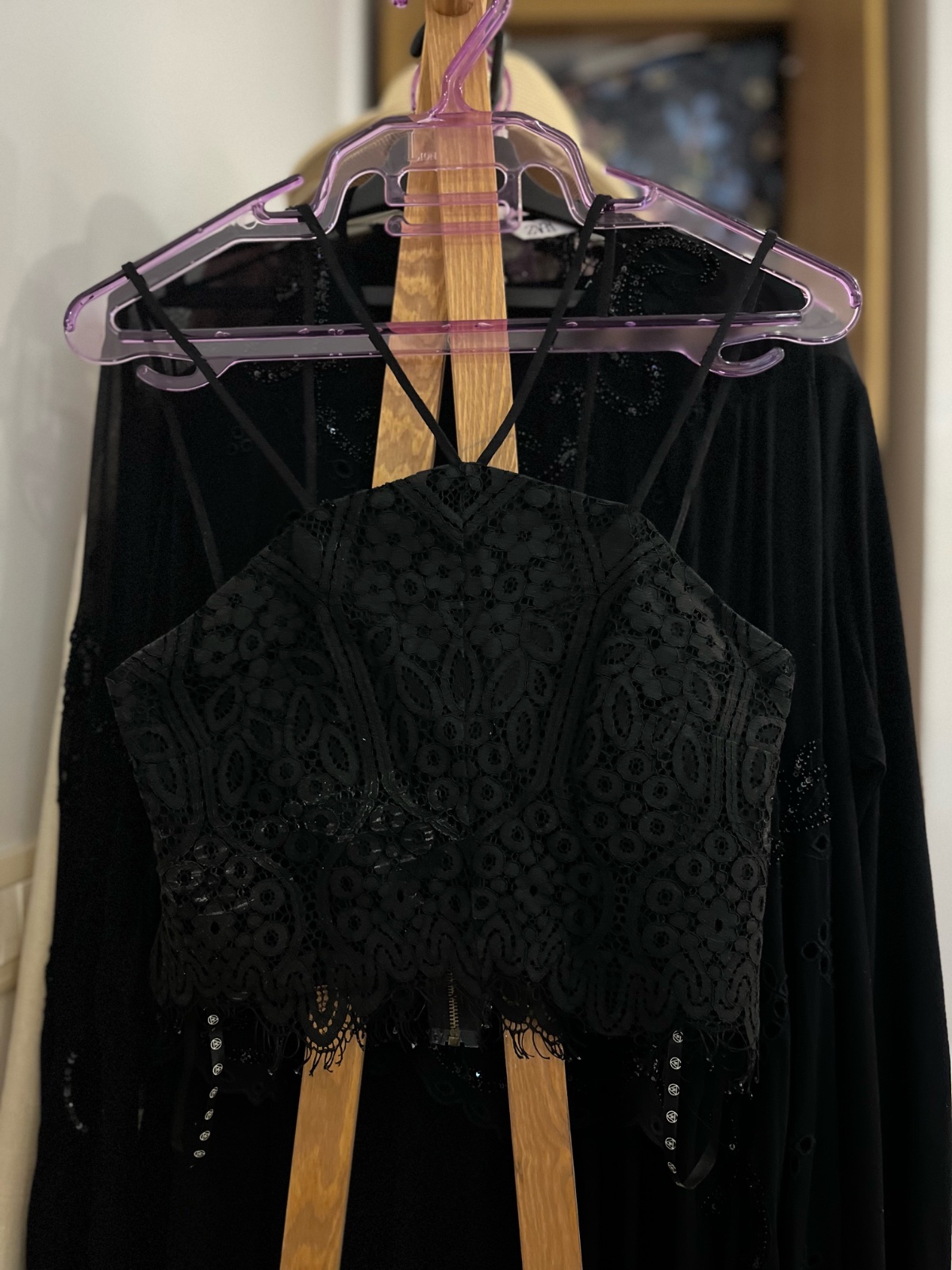 Crop top dentelle