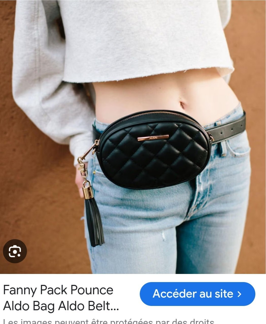 Sac aldo  banane noir 