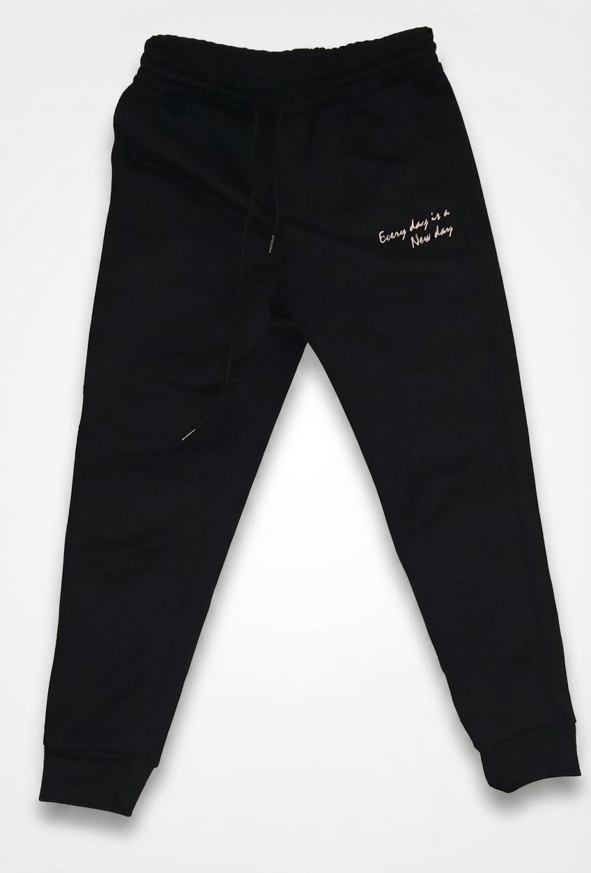 Pantalon de jogging noir SHEIN avec texte 