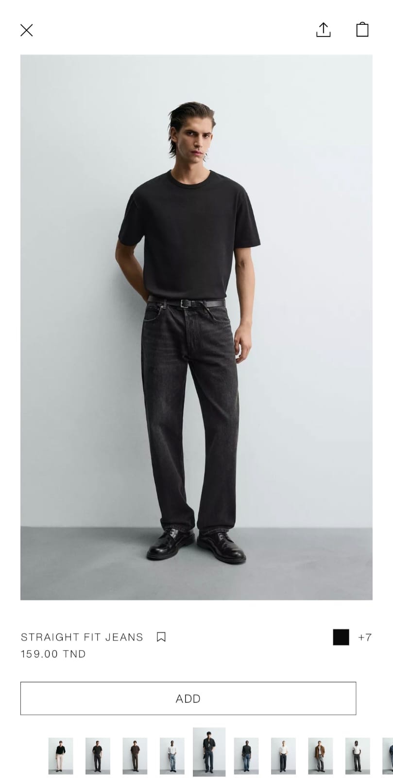 Straight fit jeans ZARA pour homme jamais porté