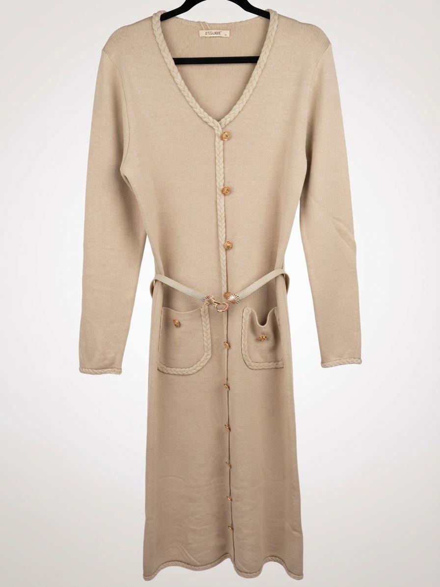 Robe beige en maille