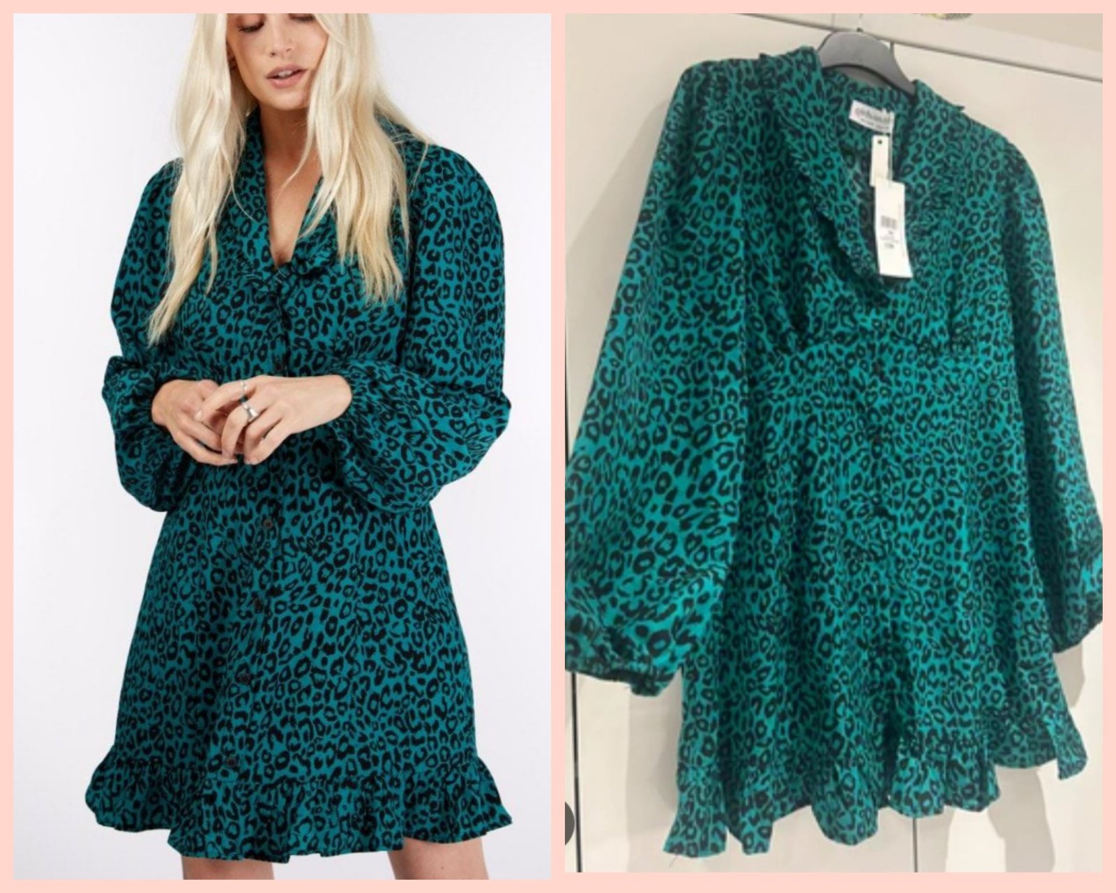 Robe  en vert tigrée 