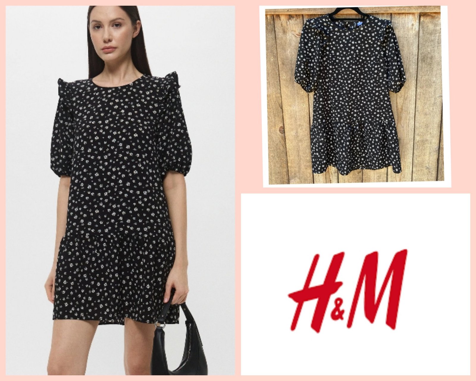 Robe h&m floral tres pratique taille 38 40 