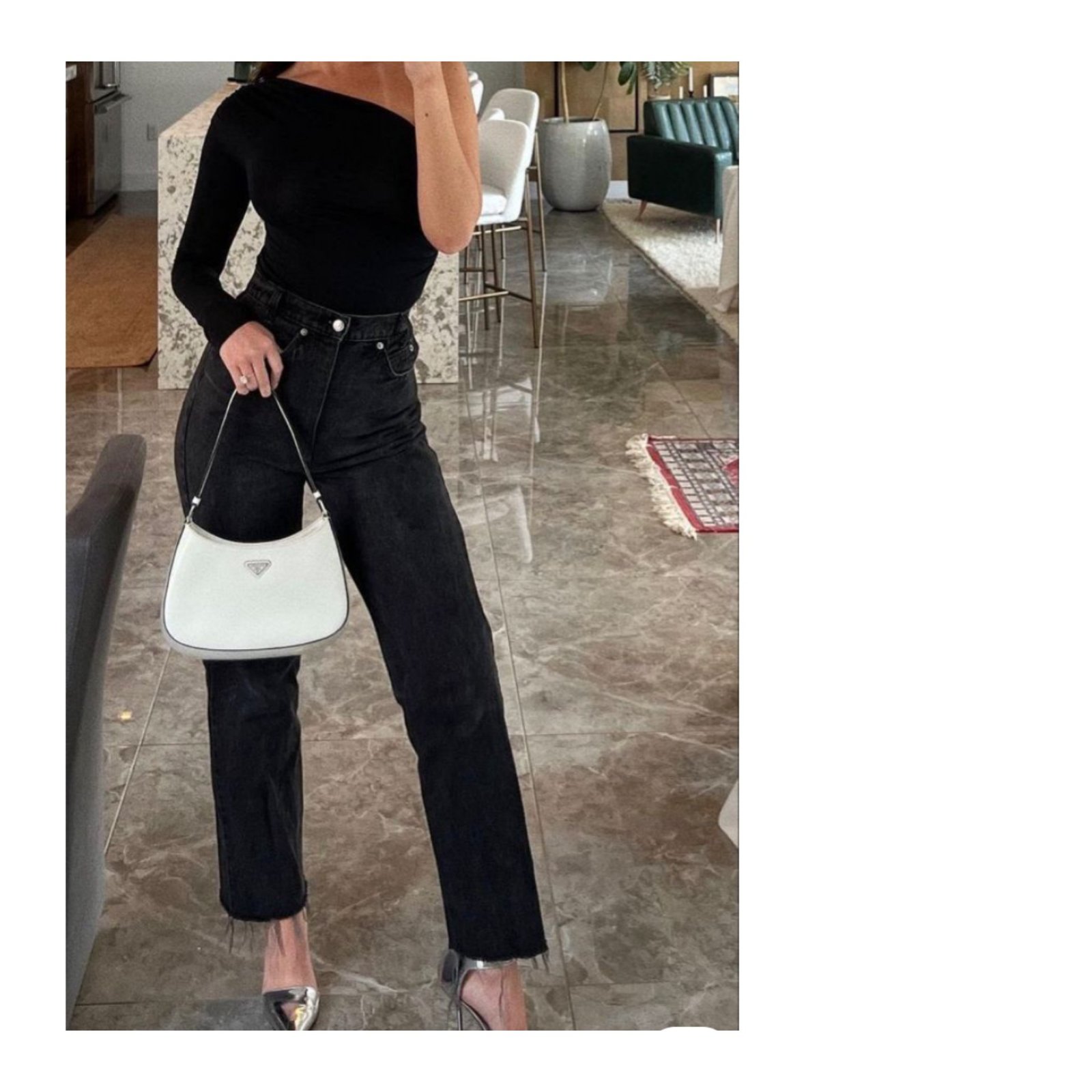 Pantalon noir coupe droite taille haute taille 34 💣