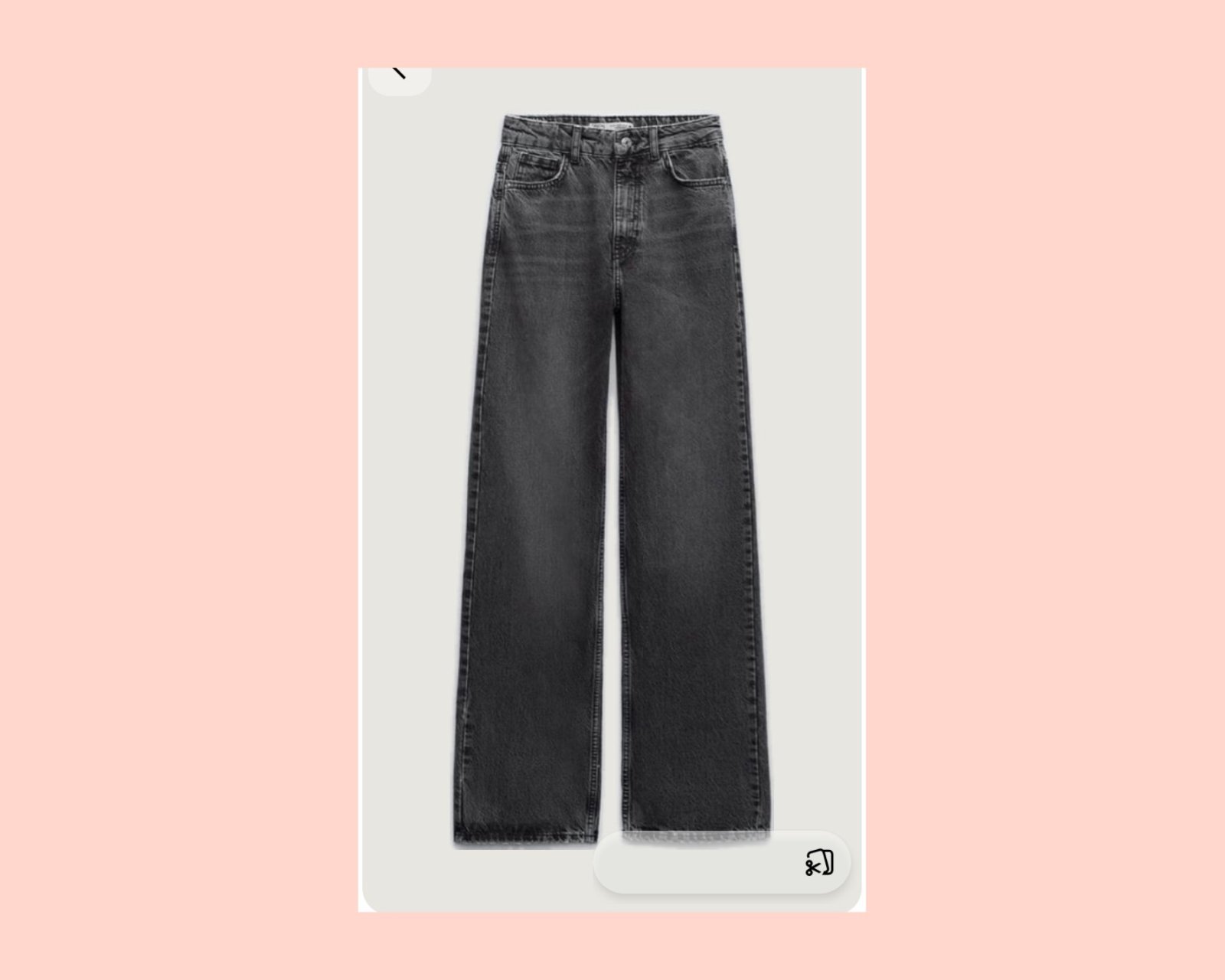 Jean stradivarius gris foncé coupe droite taille haute taille 36 38 