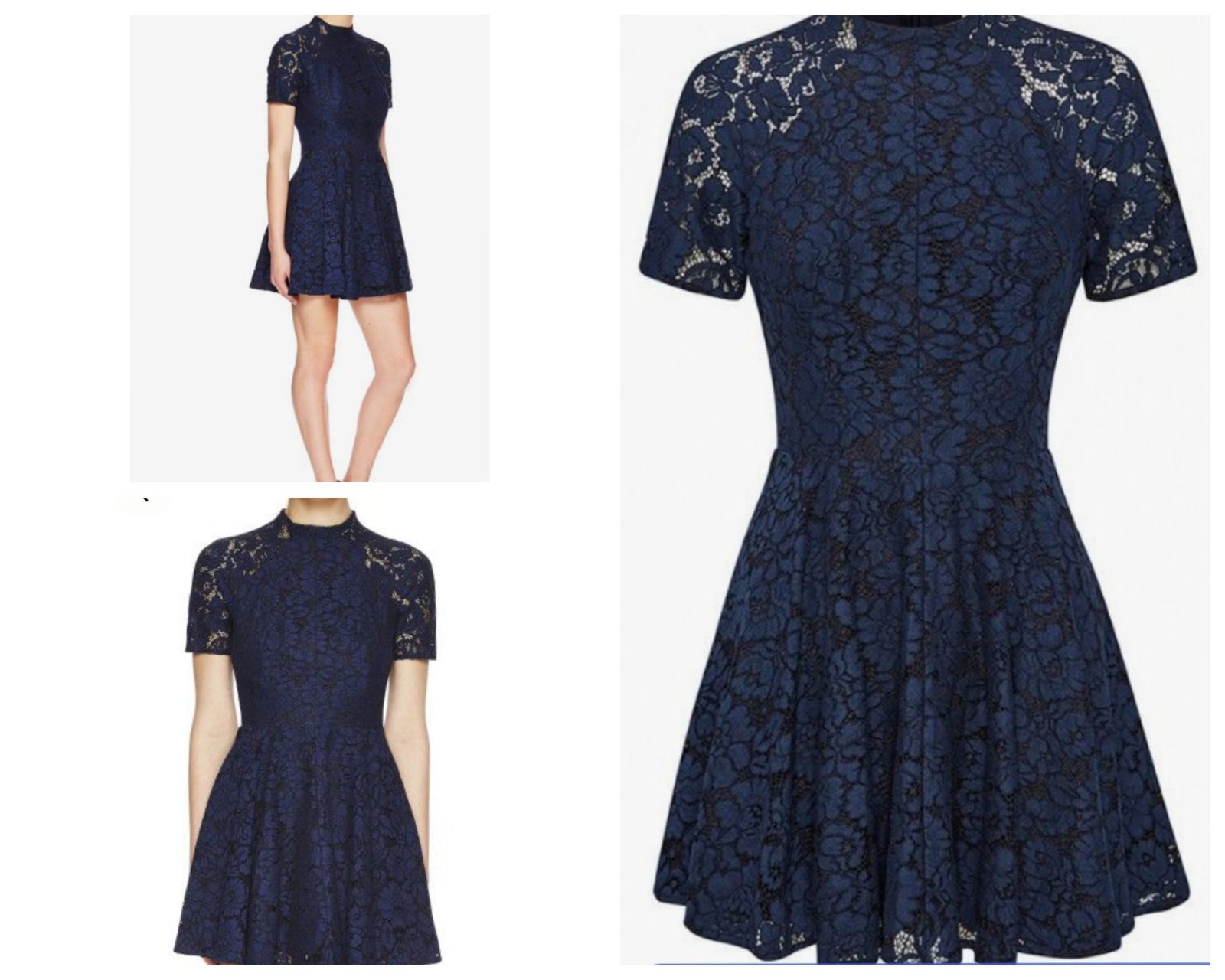 Robe bleu marine en dentelle xs s ✨️