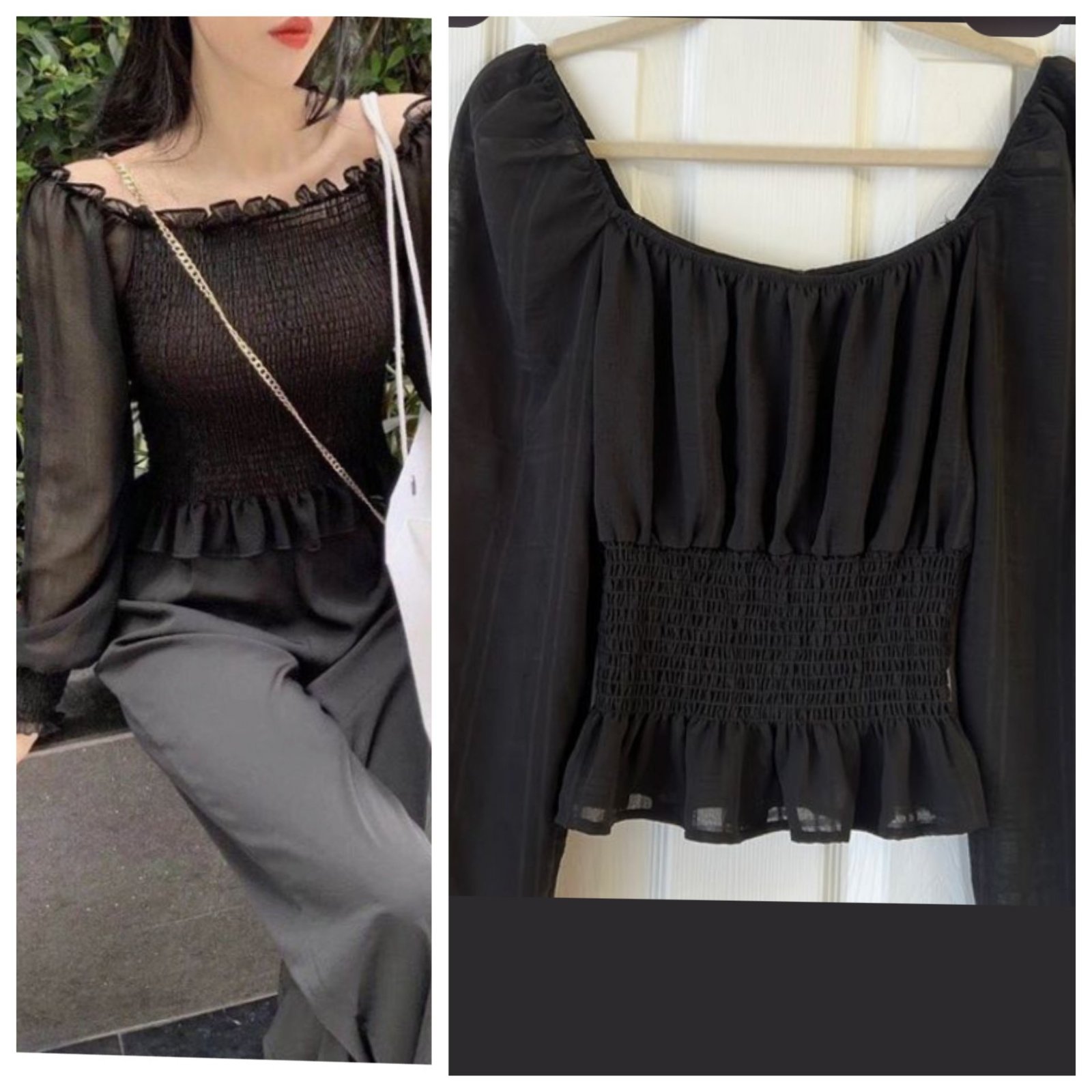 Top en noir taille xs tres classe ✨️