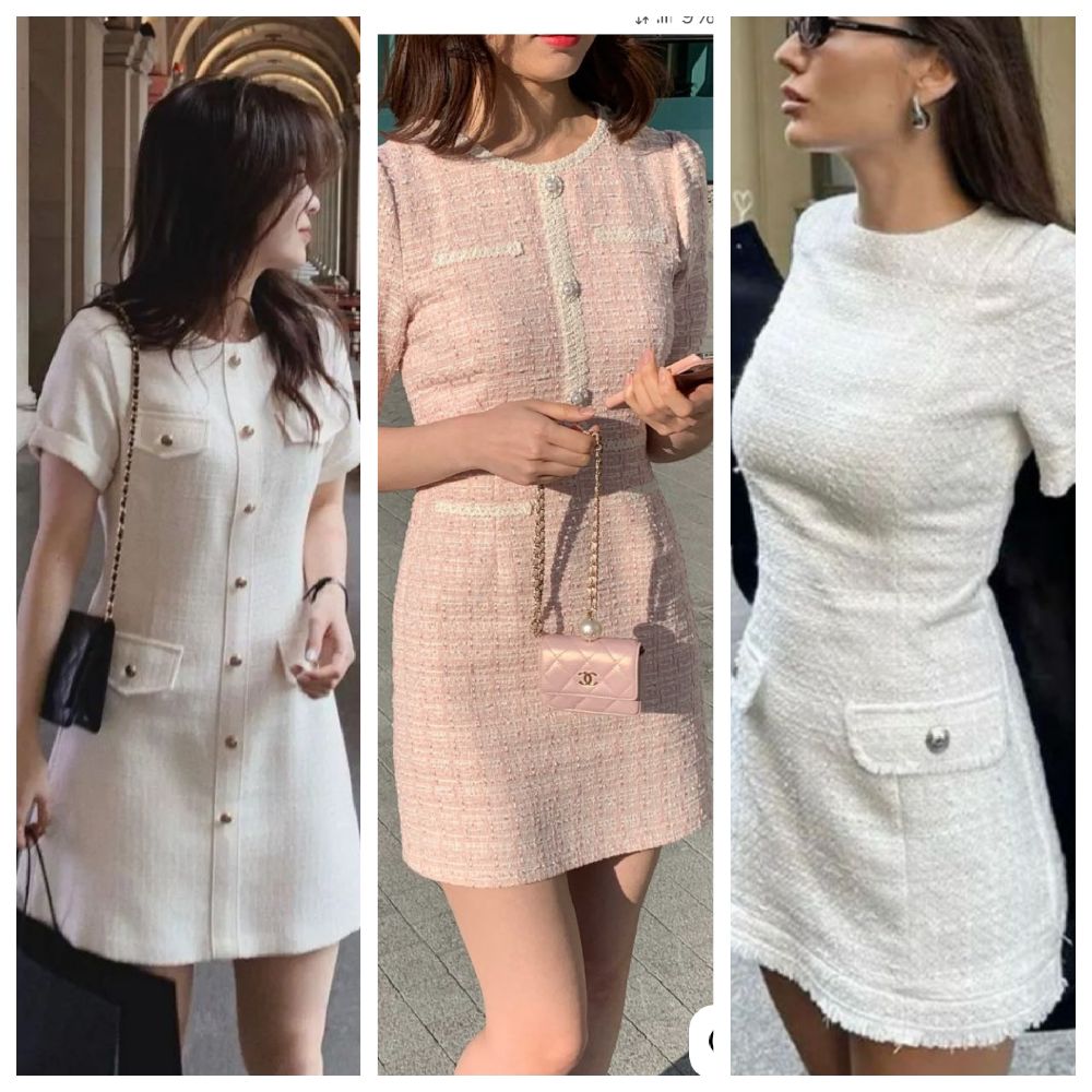 Robe en tweed zara taille s lilas ✨️🎀