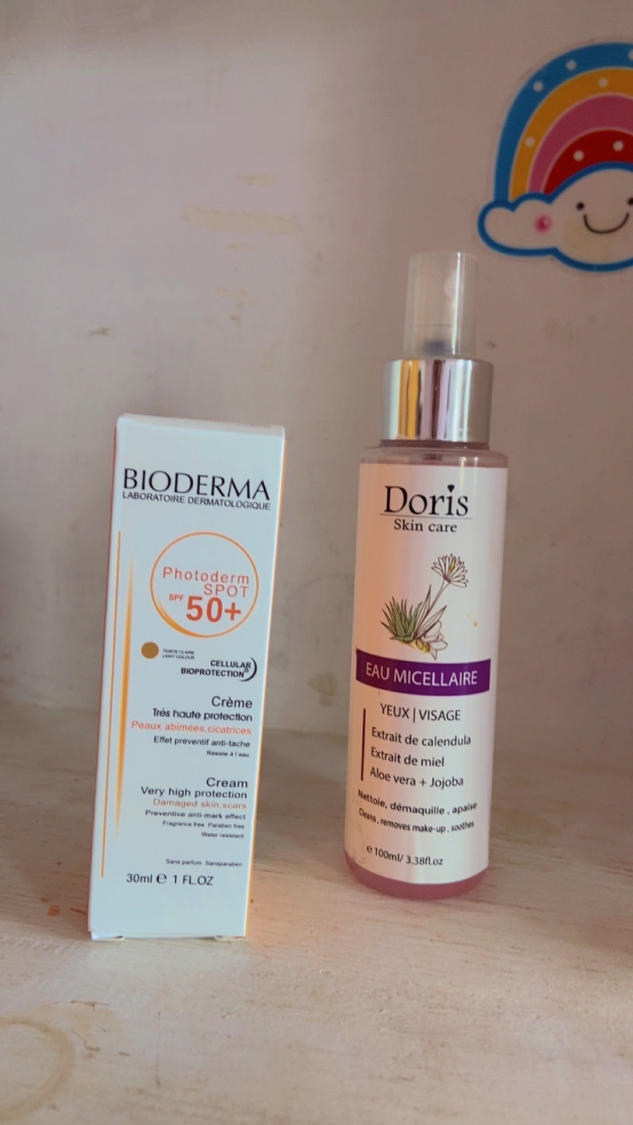 Lot : Eau micellaire + écran bioderma 