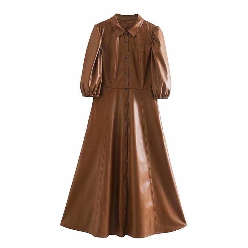 Robe en cuir