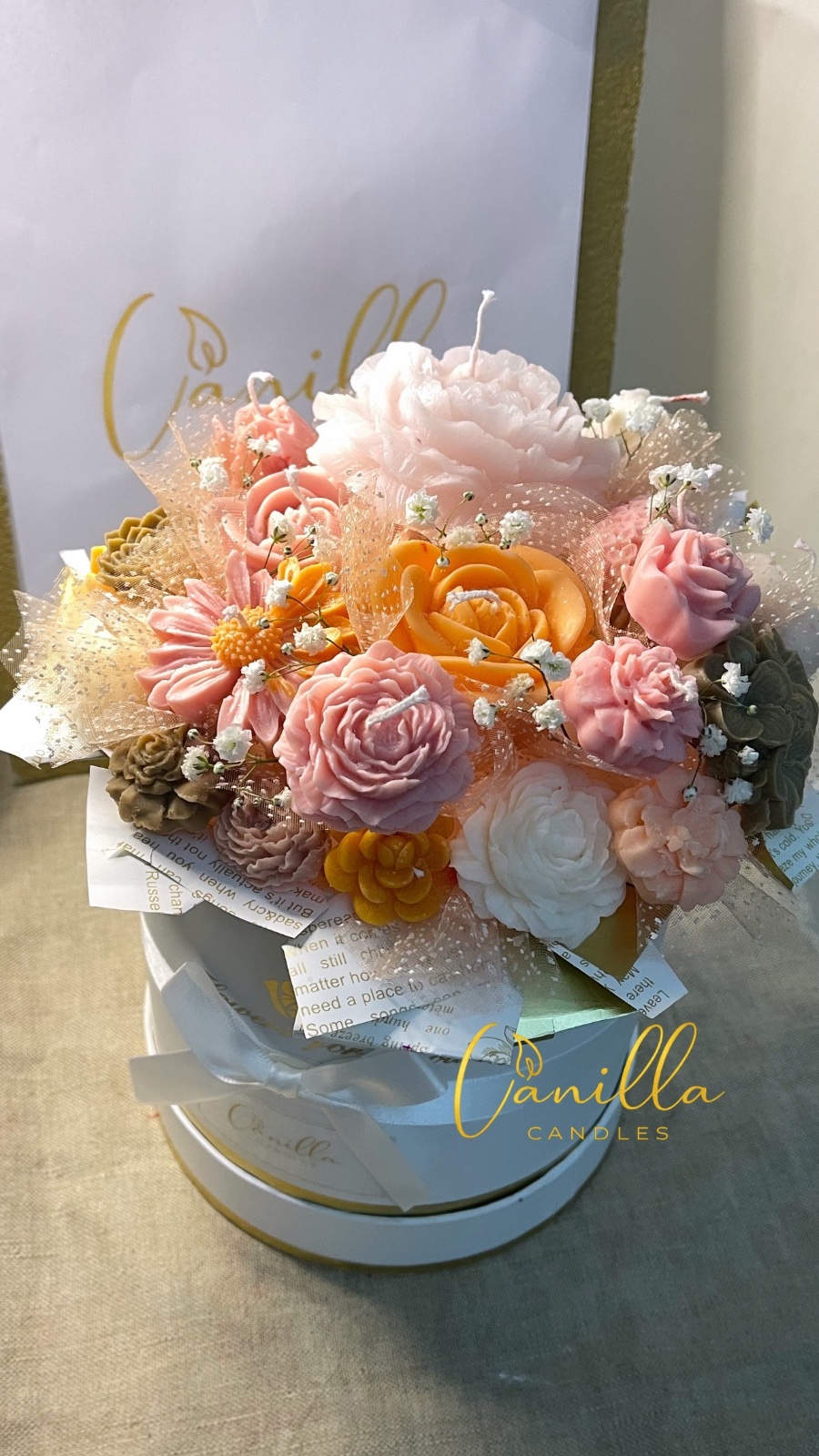 Bouquet bougies parfumee 