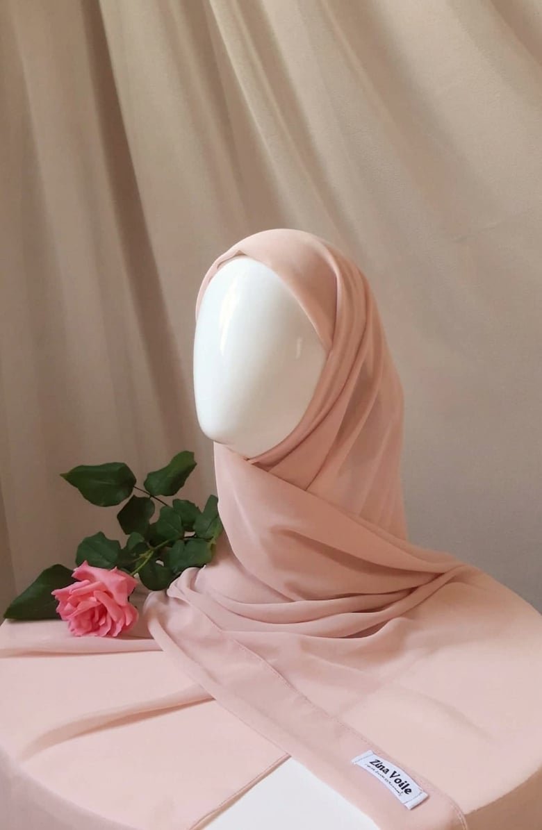 Foulard de couleur rose clair qualité premium 