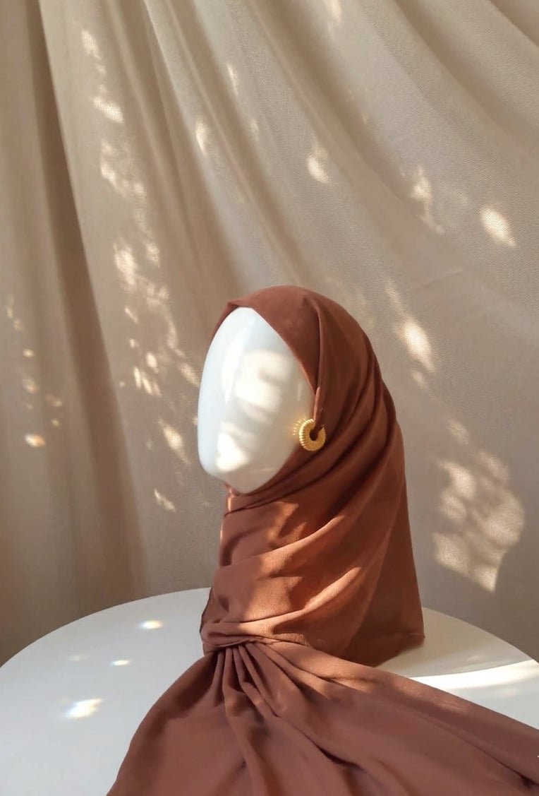 Foulard brun rosé 