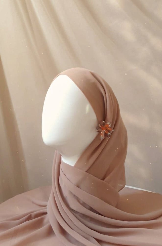Foulard beige qualité premium 