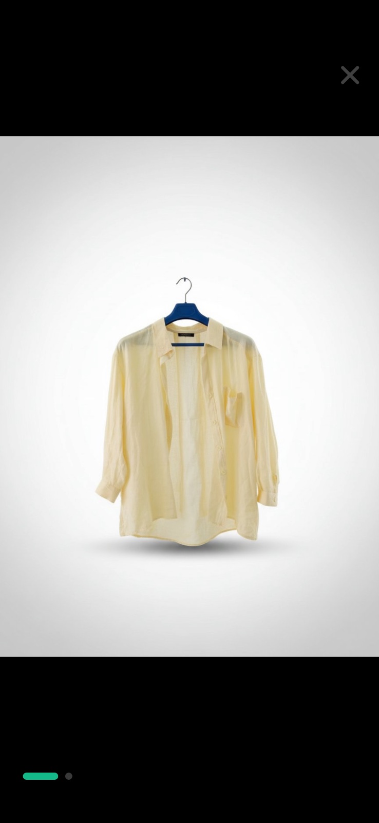 Chemise jaune pastel 