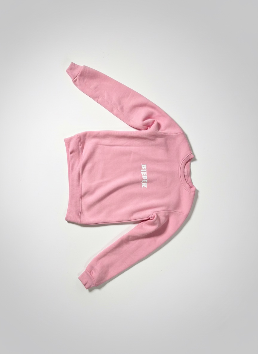 Pull bieber rose bébé taille s