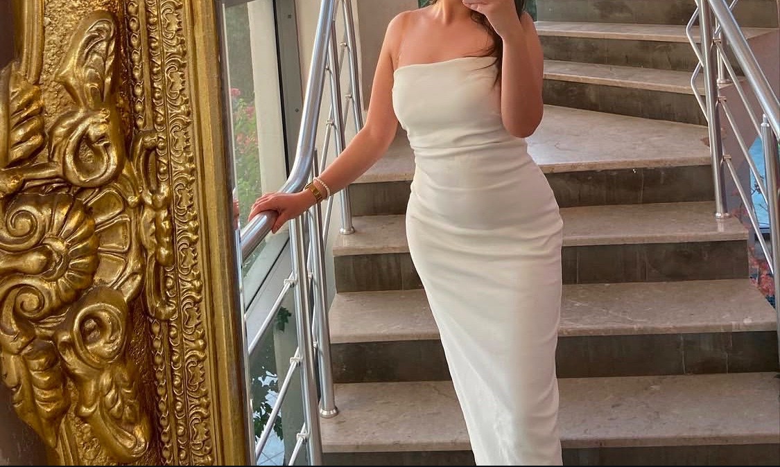 Strapless White Dress 