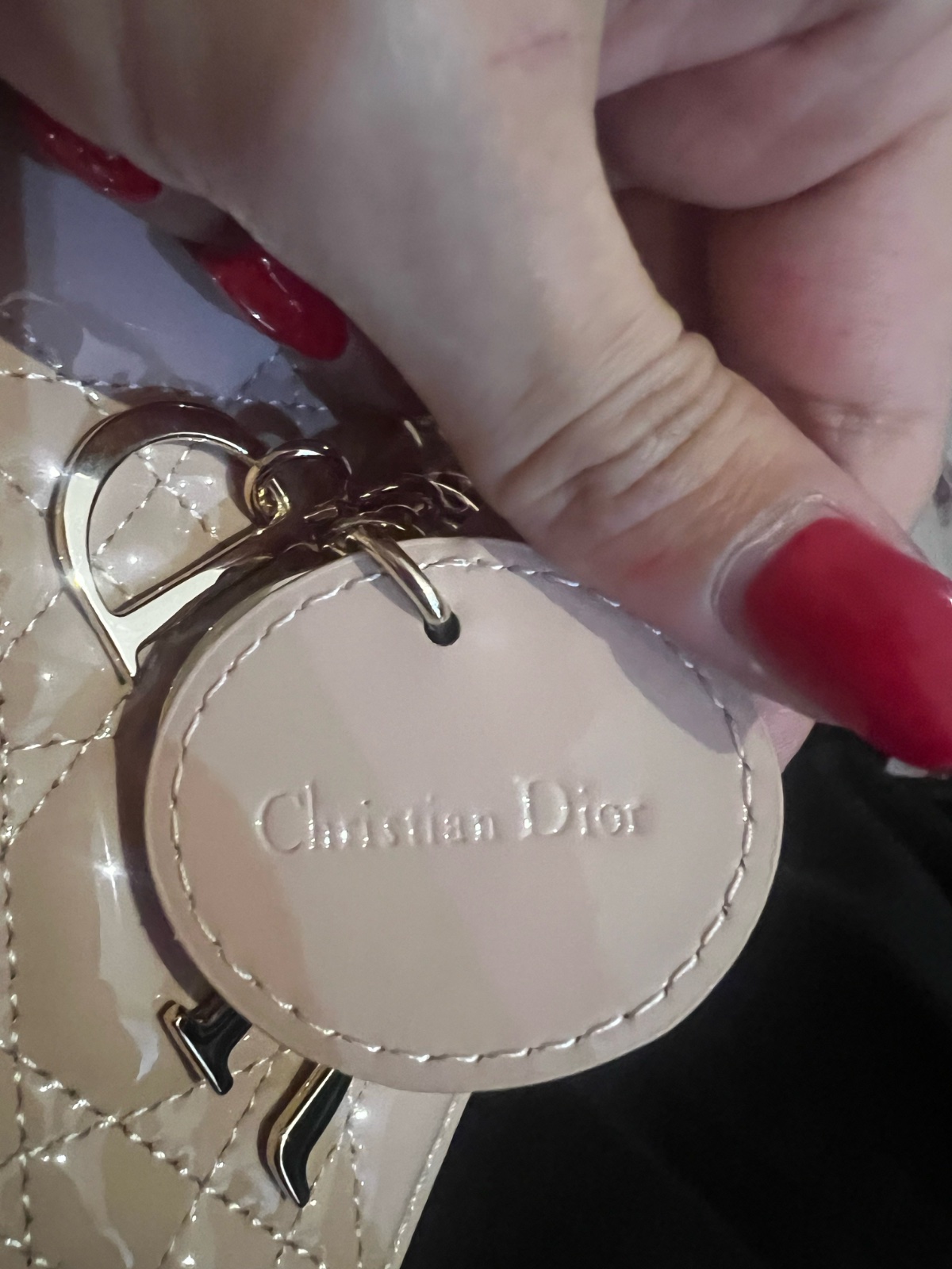 Sac rose poudré mini lady dior 