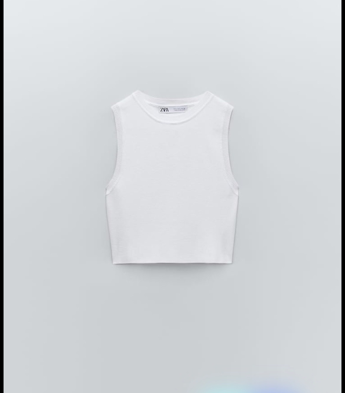 Top blanc zara