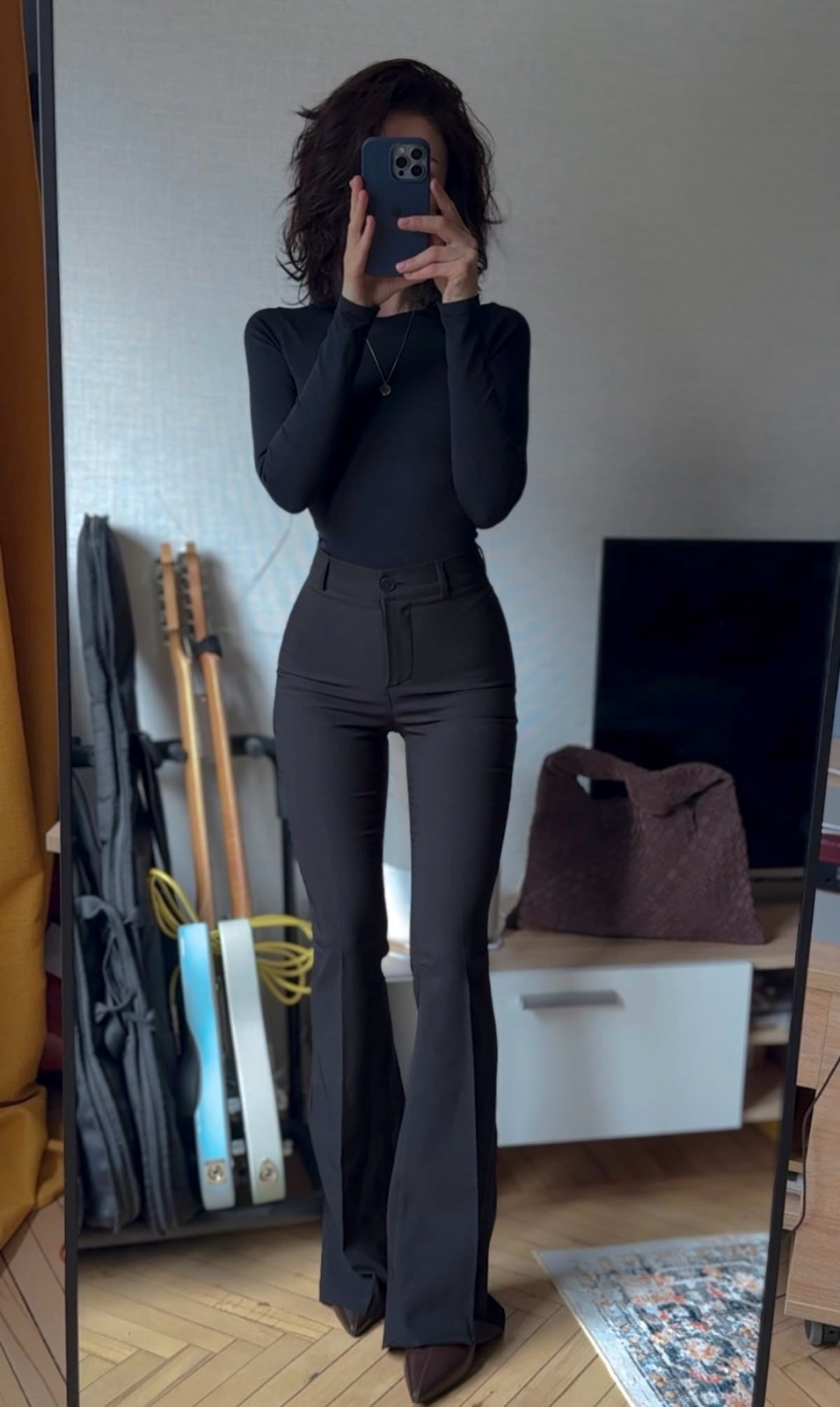 Pantalon flare noir 