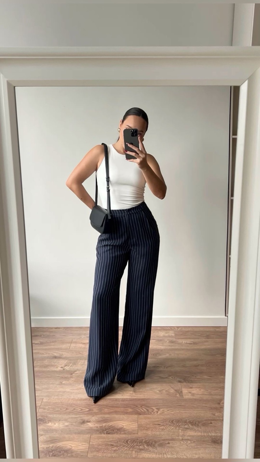 Pantalon rayé navy