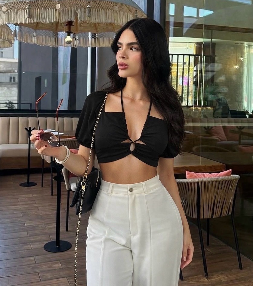 Crop top noir