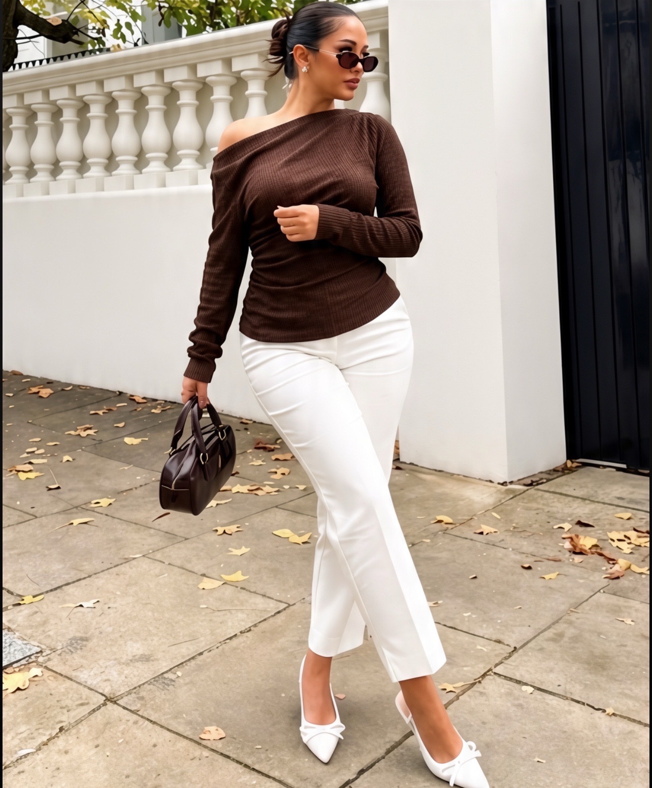 Pull marron 