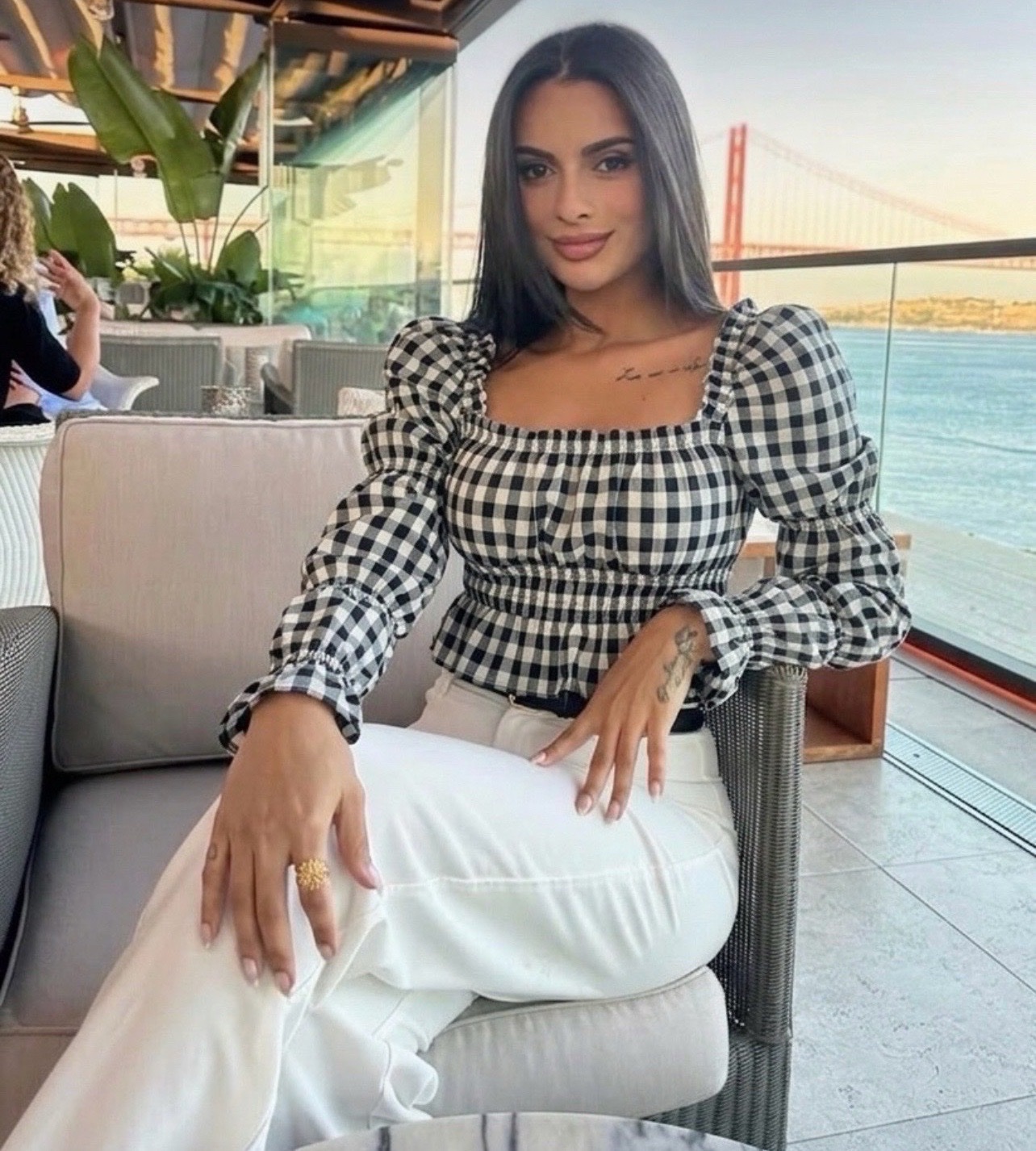 Blouse blanc et noir