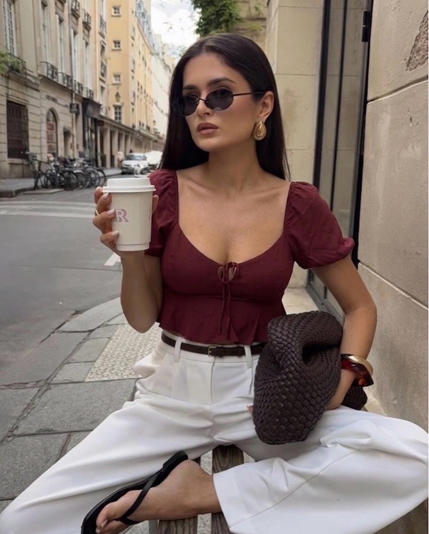 Crop top burgundy