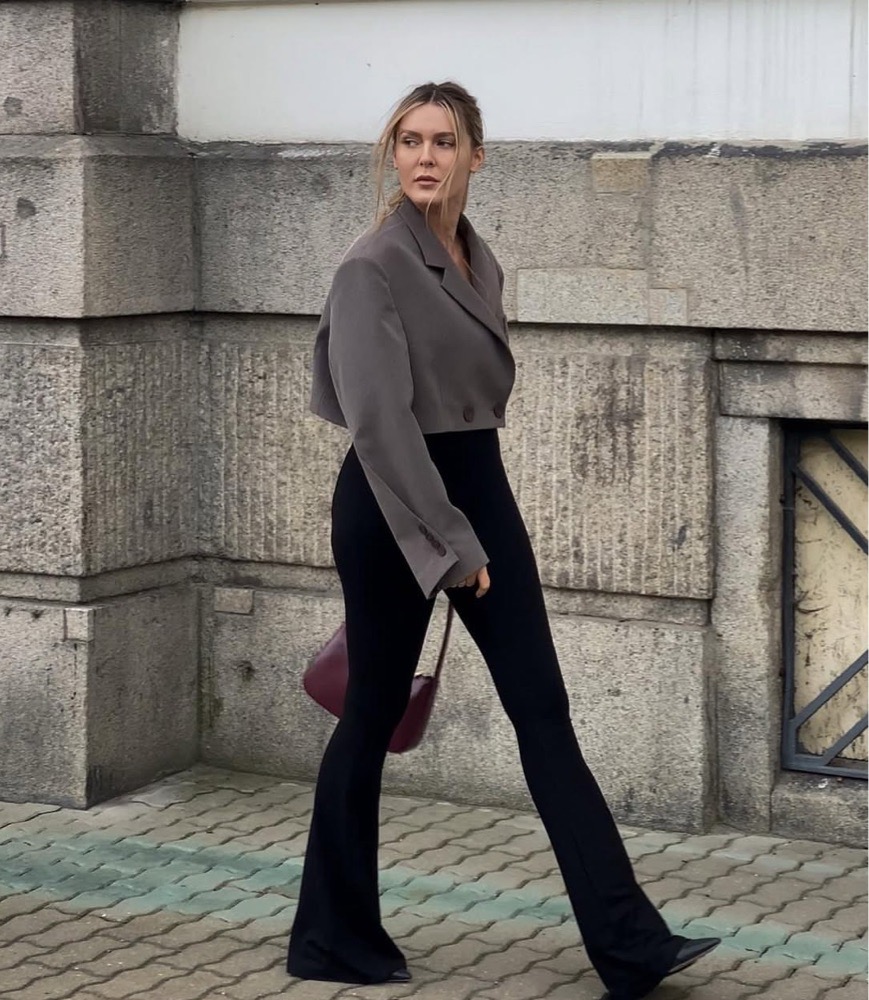 Pantalon flare noir 