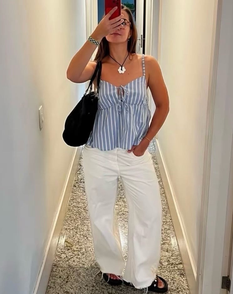 Pull rayé bleu 