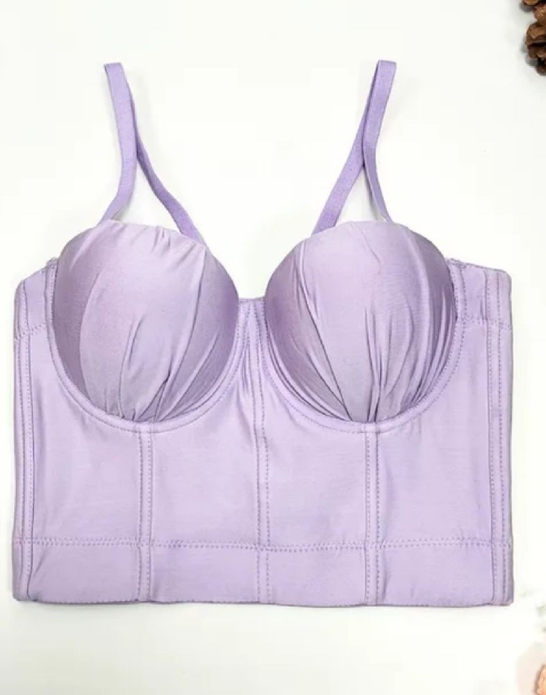 Corset court violet, bustier 